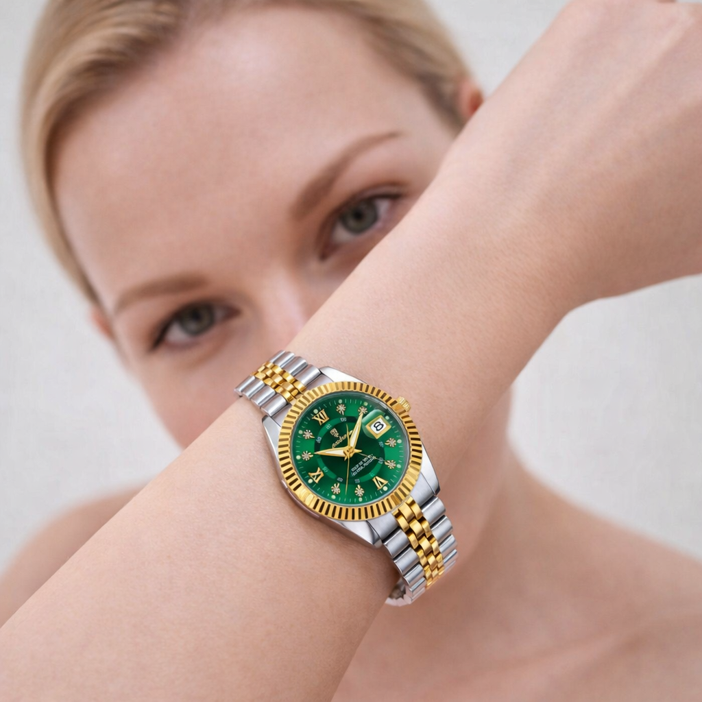 Elegante Damenarmbanduhr Luxus-Design aus Edelstahl