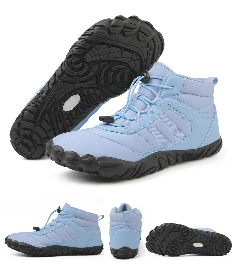 Unisex Winter-Barfußboots – wasserdicht, warm gefüttert & rutschfest (Walking / Outdoor / leichte Wanderung