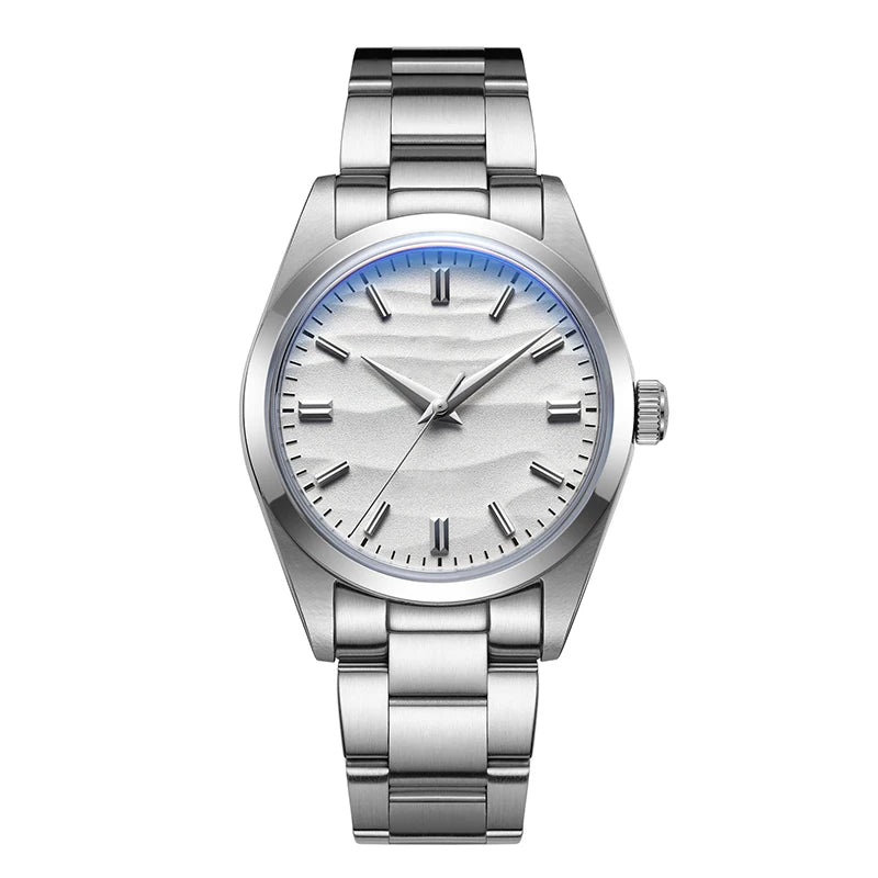 Elegante Herrenarmbanduhr  Edelstahl, Quarz & 100 m Wasserdicht