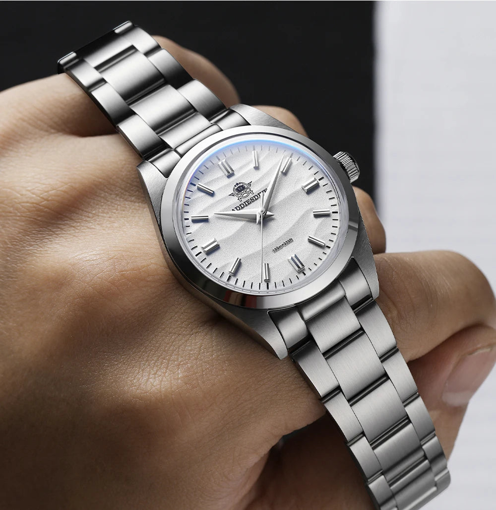 Elegante Herrenarmbanduhr – Edelstahl, Quarz & 100 m Wasserdicht