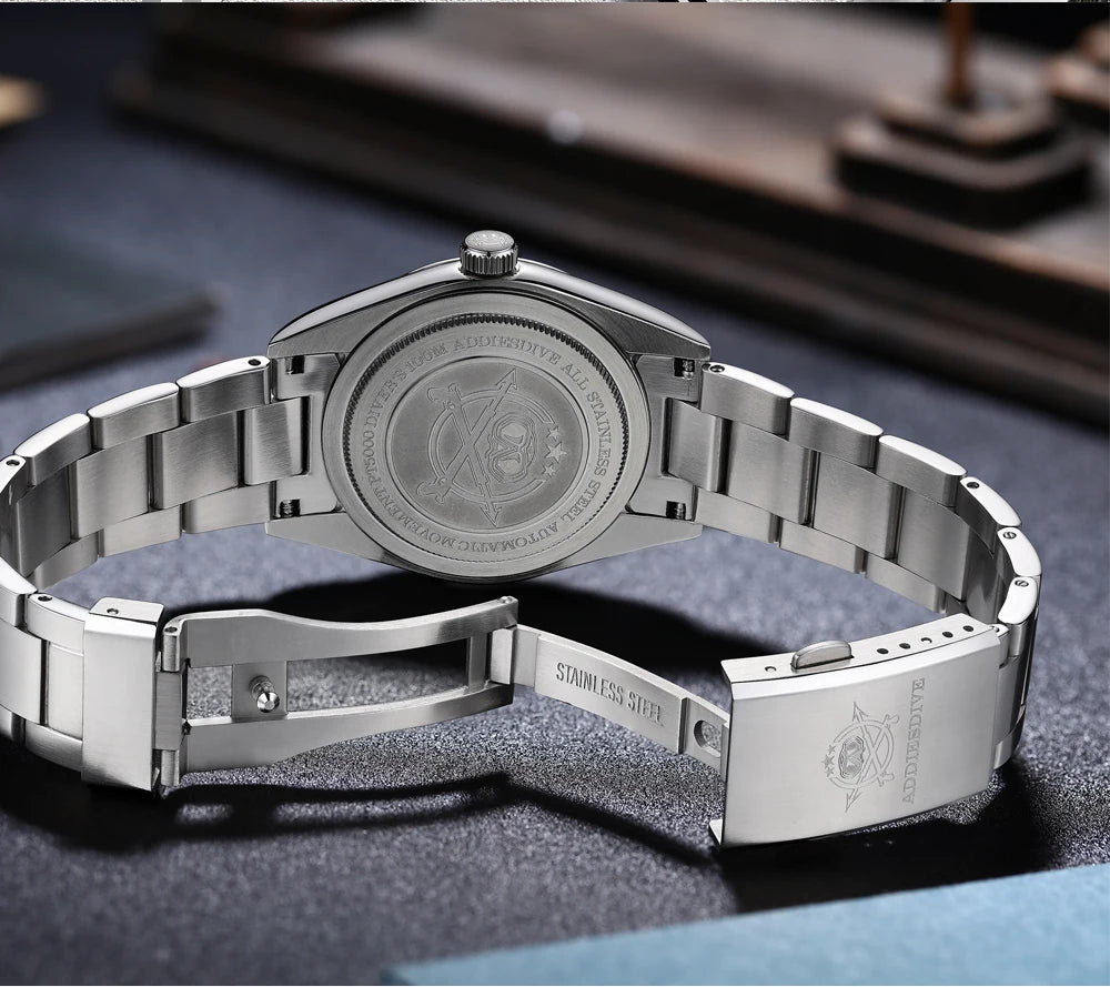 Elegante Herrenarmbanduhr – Edelstahl, Quarz & 100 m Wasserdicht