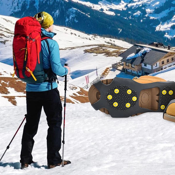Schneekrallen / Anti-Rutsch-Steigeisen für Schnee & Eis – Maximale Sicherheit im Winter (10 Stahlzacken)