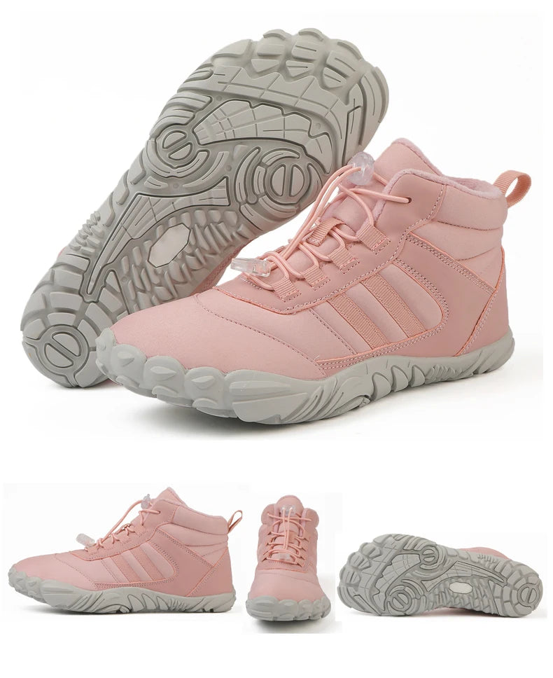 Unisex Winter-Barfußboots – wasserdicht, warm gefüttert & rutschfest (Walking / Outdoor / leichte Wanderung