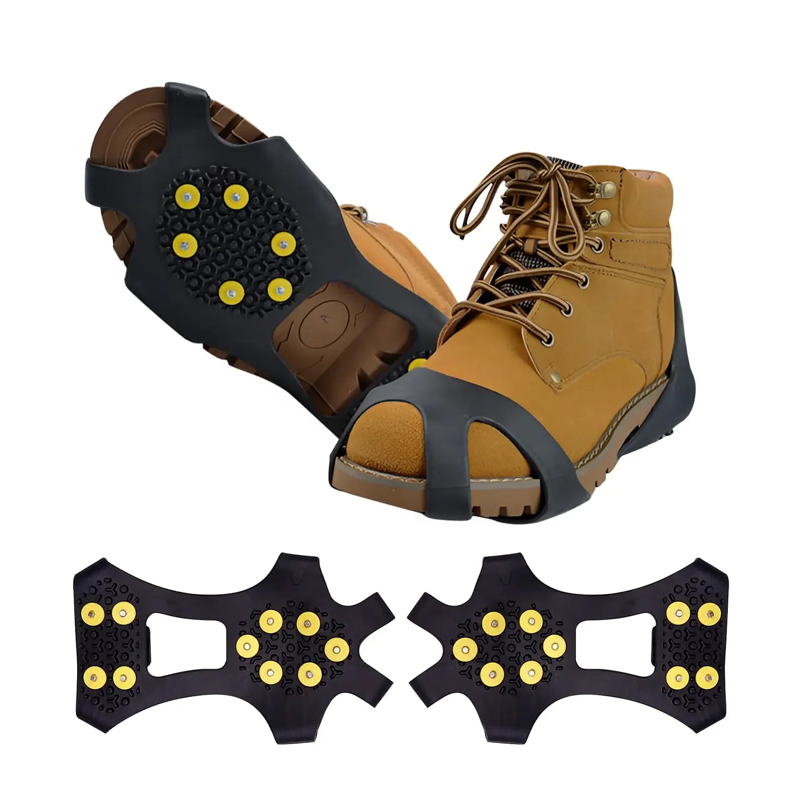 Schneekrallen / Anti-Rutsch-Steigeisen für Schnee & Eis – Maximale Sicherheit im Winter (10 Stahlzacken)